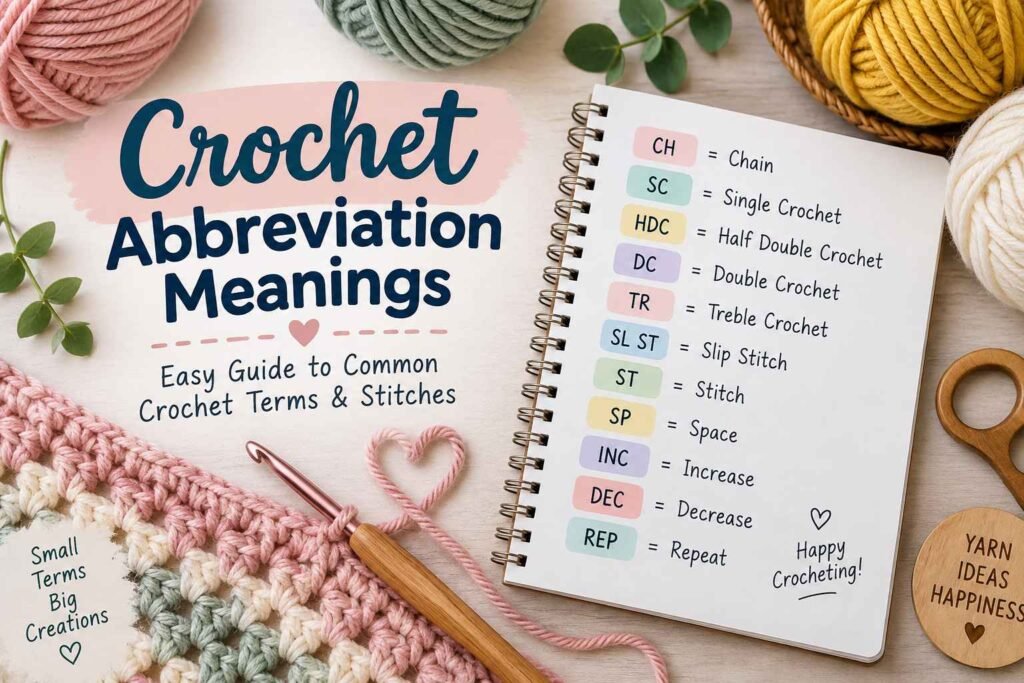 Crochet Abbreviation Meanings