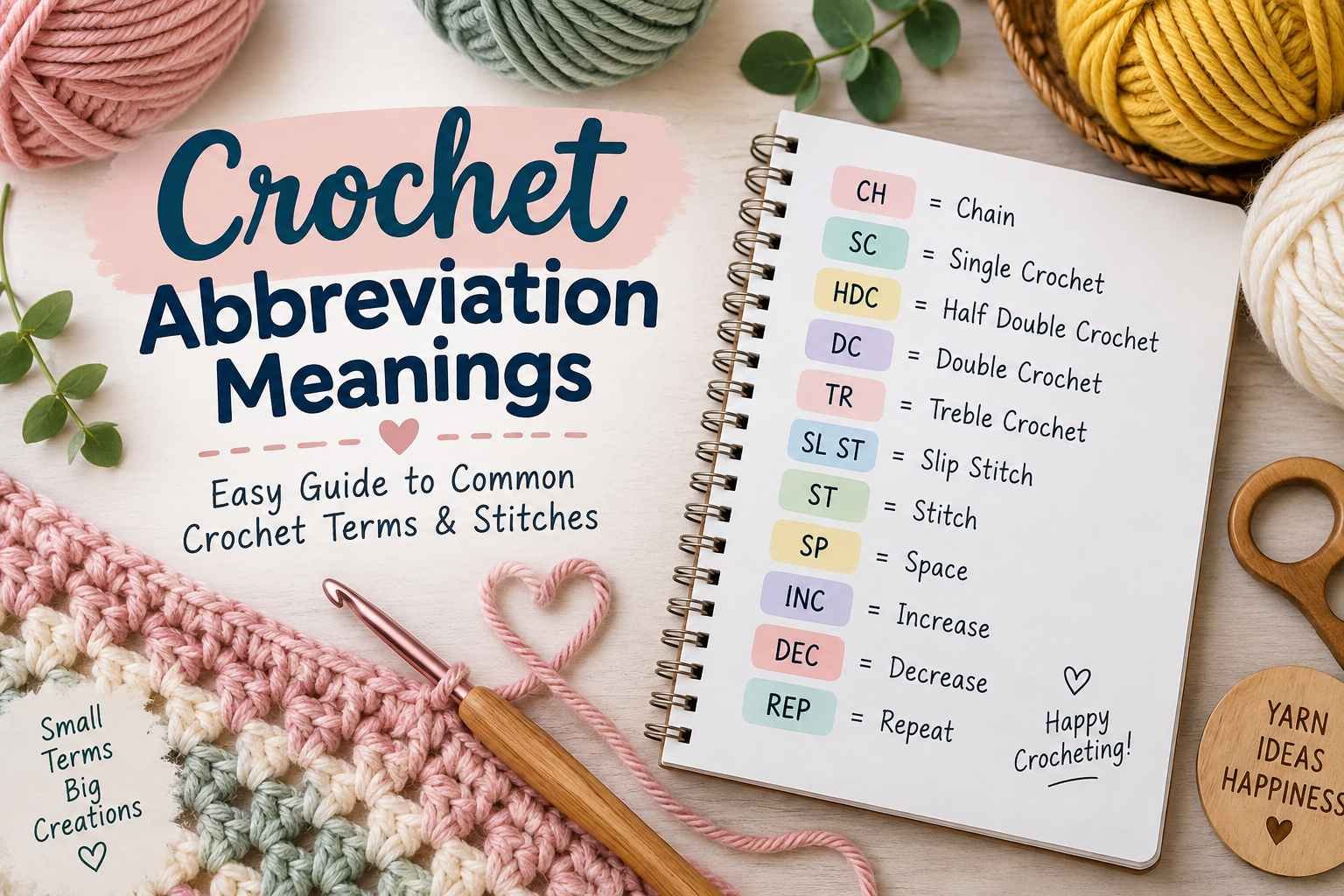 Crochet Abbreviation Meanings