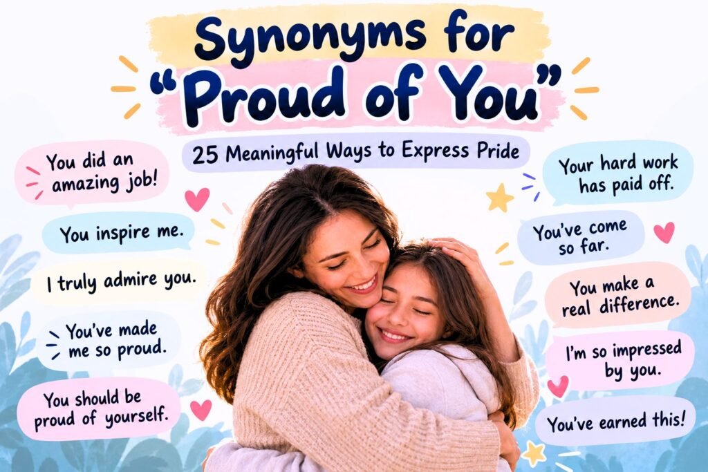 synonyms for proud of you