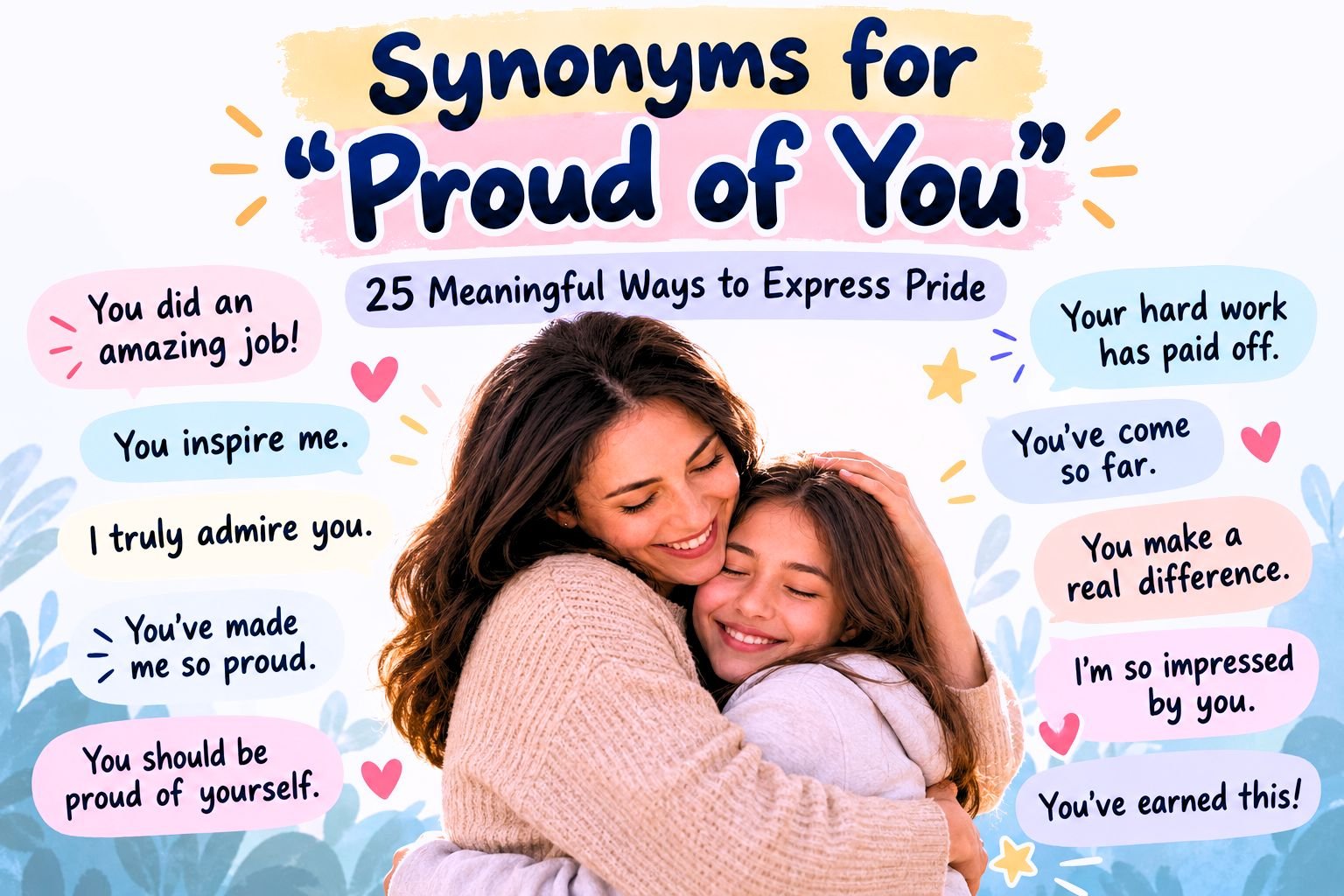 synonyms for proud of you